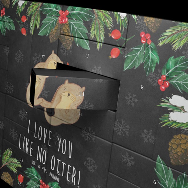 Mr. & Mrs. Panda Befüllbarer Adventskalender Otter Hände halten - Schwarz
