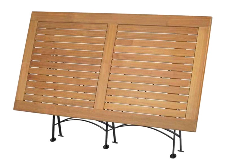 Teak Klapptisch 150 x 80 cm wetterfest premium für Balkon Terrasse Garten