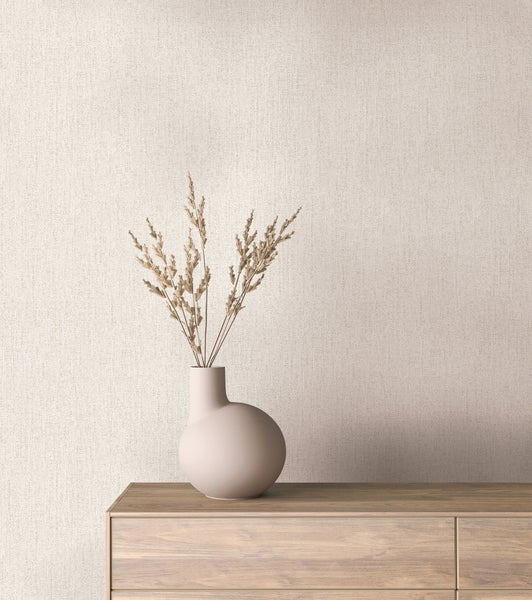 Tapete Beige Uni Modern für Wohnzimmer Schlafzimmer MADE IN GERMANY 10,05 x 0,53m