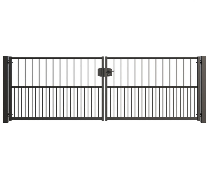 Doppeltor mit Schloss für den Aussenbereich