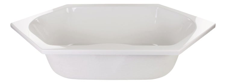 Sechseckige Einbau Badewanne aus Sanitäracryl in moderner Form