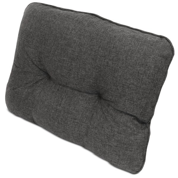 Beautissu Beauflair Loungekissen Outdoor Rücken 50x40x12cm Graphitgrau