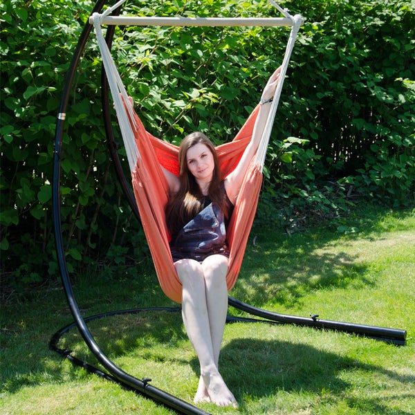 XXL Hängesessel Relaxsessel 185x130cm bis 150kg in Celosia Orange