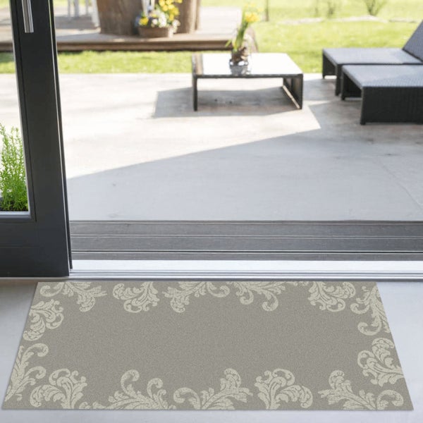 Akzente Feel Badematte mit Motiv in Grau Fußmatte 80 x 200 cm, rutschfest, saugfähig