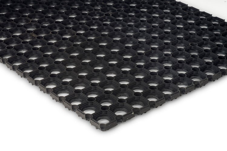 Sozialdistanzringmatte auf Rolle - mit gelben Gesichtern - 7,2 x 5 m