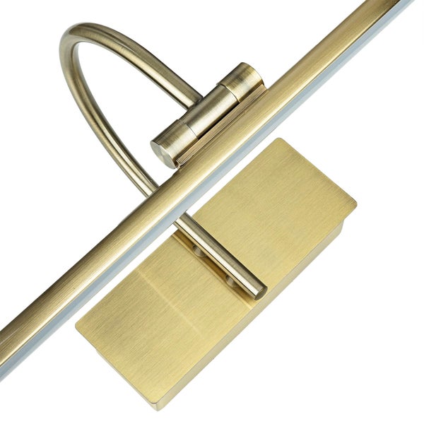 Detailansicht einer LED-Bilderleuchte aus Metall