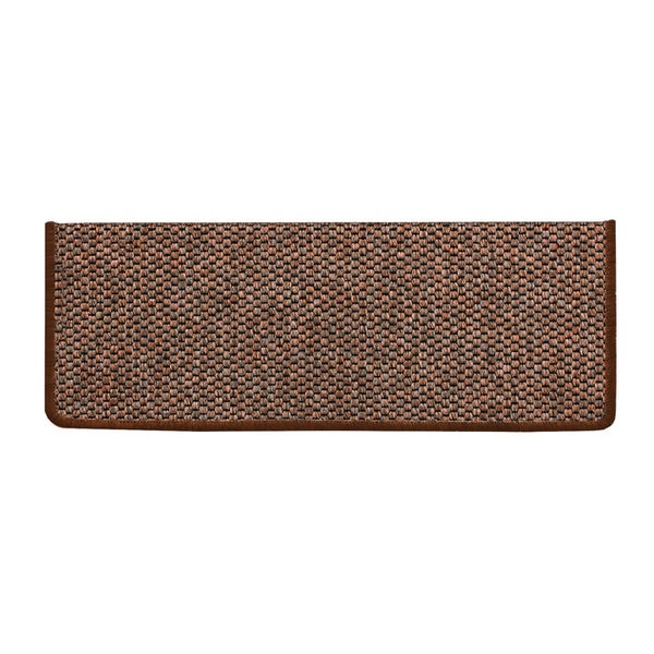 FLOORDIREKT Stufenmatte Kalkutta - Sisaloptik - Schlingenpol - Selbstklebend - Braun - Rechteckig - 23,5 x 65 cm