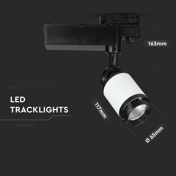V-TAC VT-4512 - LED-Schienenleuchten - Schwarz-Weiß-Schienenleuchten - IP20 - Schwarz+Weiß - 10