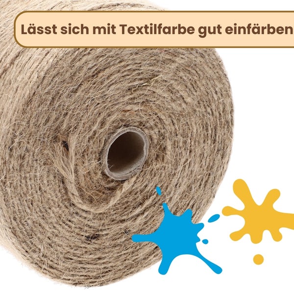 Rolle Jutegarn zum Färben mit Textilfarbe geeignet
