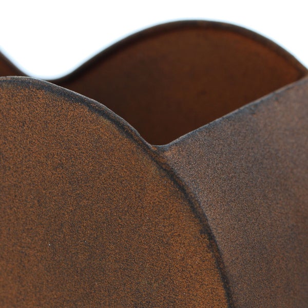 FRANK FLECHTWAREN | Pflanzer Rostherz, stehend, 2er Set, METALL, 19 x 7 x 24 cm, 23 x 10 x 32 cm