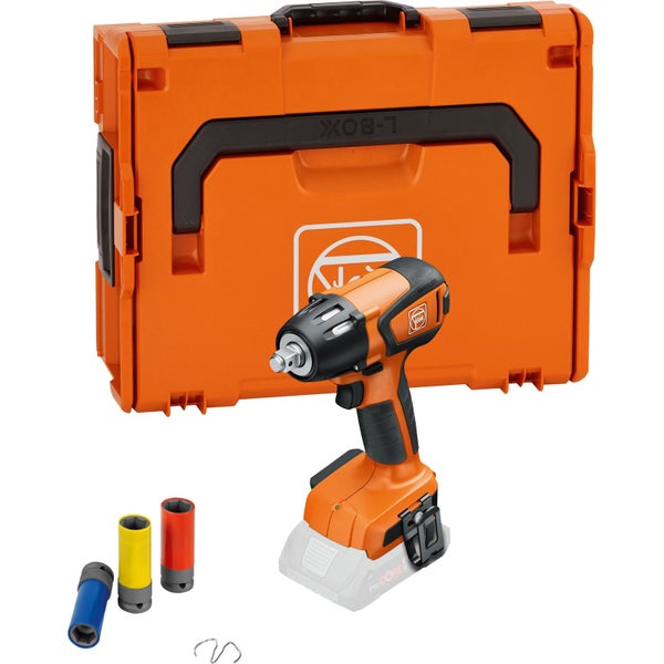 Fein Akku-Schlagschrauber Set mit L-Boxx, farbigen Steckschlüsseln und Sicherungsringen