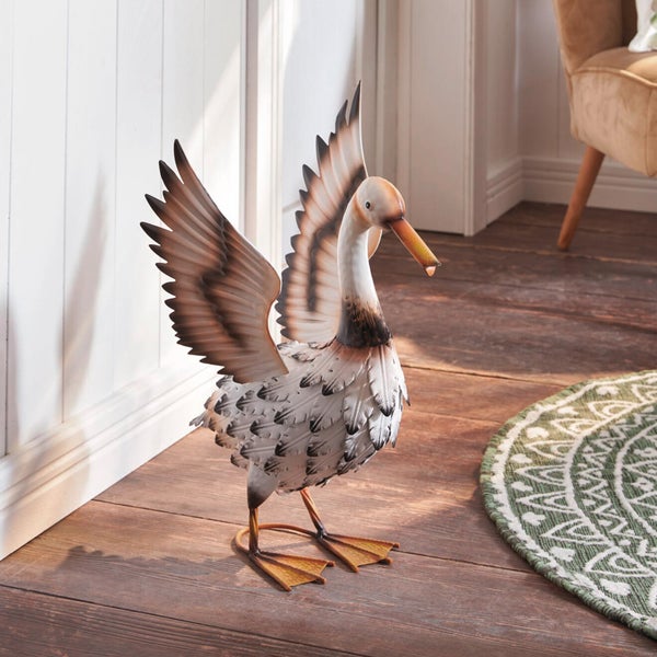 FRANK FLECHTWAREN|Figur Gans, 34 x 43 x 43 cm , METALL