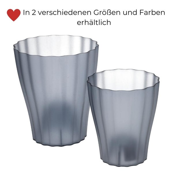 Orchideentopf Blumen Orchideen Übertopf transparent aus Kunststoff durchsichtig Elegant OLA Ø 16 cm glas