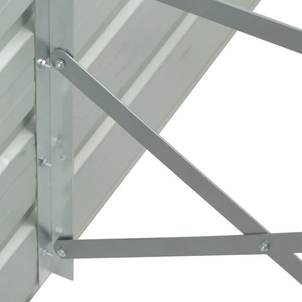 Detailansicht einer Metallkonstruktion mit Befestigungselementen