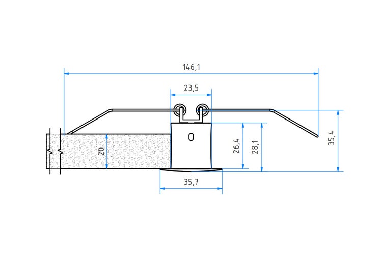 TIVENDIS Led Alu Profil 2 m EK mit Zubehör für Strip / Streifen bis 18 mm breit | Abdeckung satiniert milchig  |  Einbau Trockenbau Abschlussleiste Abschlussprofil Deckenleiste eloxiert