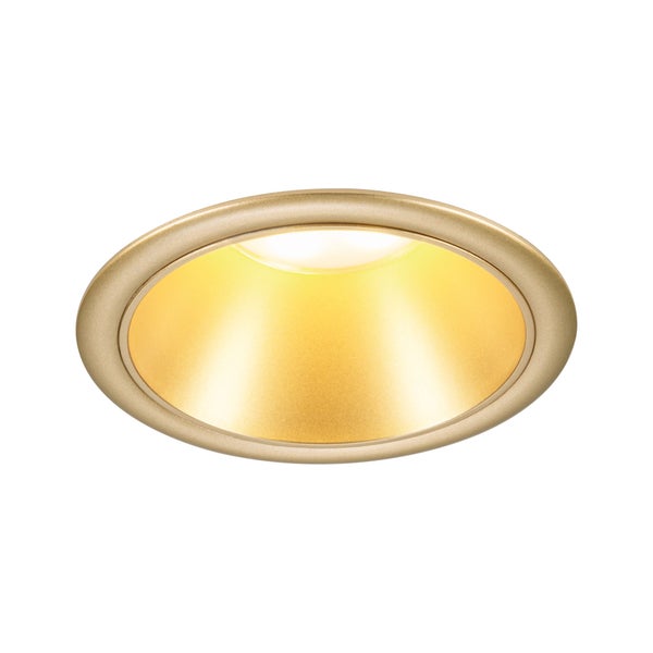 Set LED Einbauleuchte Cole IP44 88mm 2700K 3x6W 3x470lm 230V Gold matt Kunststoff, Alu Zink
