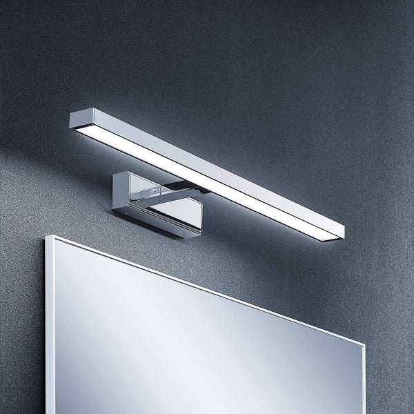 Lindby LED Wandleuchte, Wandlampe Bad Jukka (spritzwassergeschützt (Modern) in Chrom aus Aluminium (1 flammig ) - Wandleuchten Spiegelleuchte Badezimmer Wandbeleuchtung Badezimmerleuchte