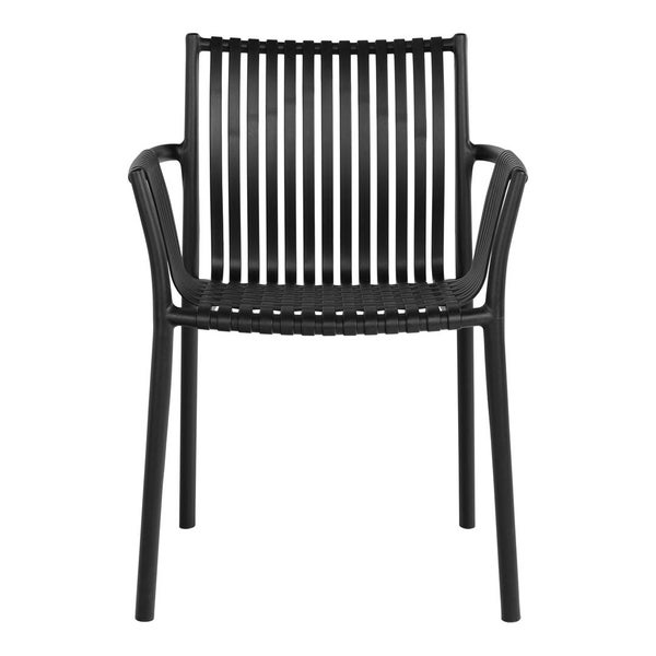 Tulsa Gartenstuhl stapelbar schwarz. 4er Set