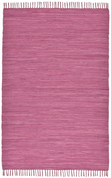 Handgewebter Fleckerlteppich aus Baumwolle Chindi Beere 120x180 cm