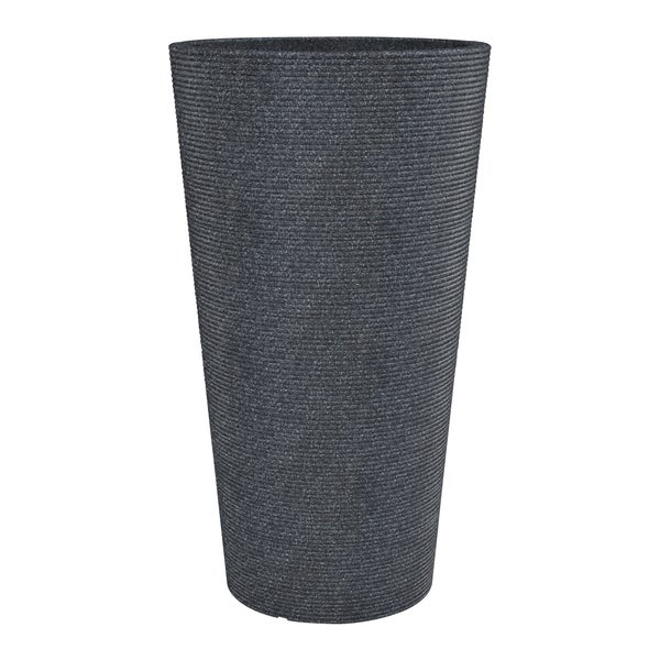 Scheurich Coneo High 70, Hochgefäß/Blumentopf/Pflanzkübel, rund,  aus Kunststoff Farbe: Schwarz-Granit, 38,8 cm Durchmesser, 70 cm hoch, 27 l Vol.