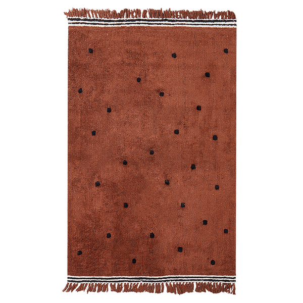 Kinderteppich LAZA Braun 140 x 200 cm Baumwolle