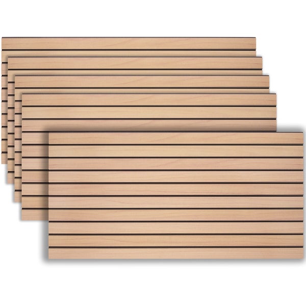 Holz Akustikpaneel mit Lamellenoptik zur Wand und Deckenverkleidung