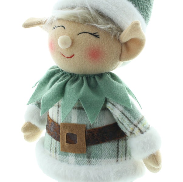 Weihnachtsdekoration Elfenfigur aus Filz und Textil als festliche Weihnachtsdeko für den Innenbereich