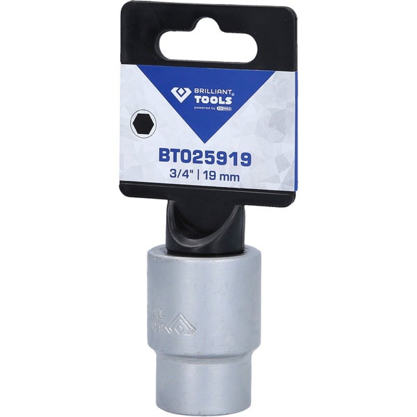 BRILLIANT TOOLS 3/4 Sechskant-Stecknuss 19 mm - BT025919