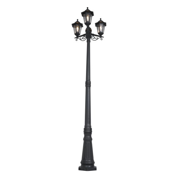 Dreiflammiger Kandelaber im klassischen Design für den Garten.