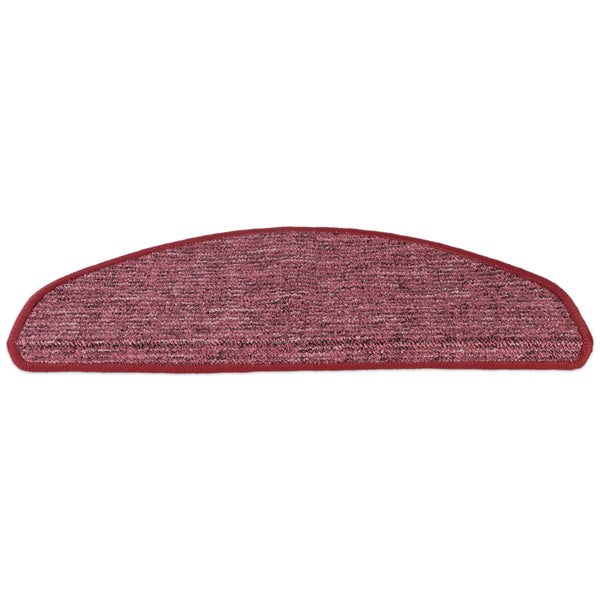 FLOORDIREKT Stufenmatte Alto - Selbstklebend - Rot - Halbrund - 23,5 x 65 cm