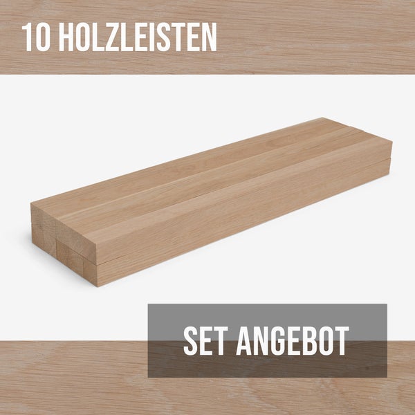 Holzleisten Set Angebot mit 10 Stück