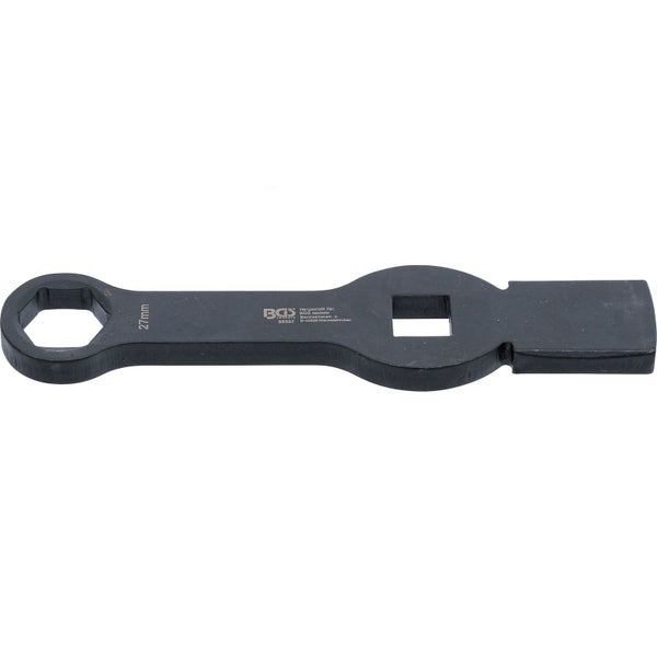 BGS Schlag-Ringschlüssel Sechskant mit 2 Schlagflächen SW 27 mm - 35357