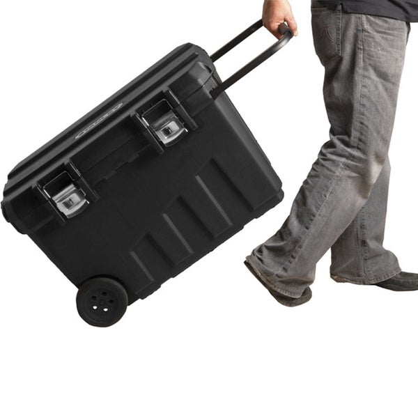 Werkzeugkiste mit Rollen und Griff