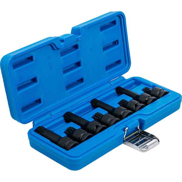BGS Kraft-Bit-Einsatz-Satz Antrieb Innenvierkant 12,5 mm (1/2) Innenvielzahn (für XZN) M12 - M18 8tlg. - 5381
