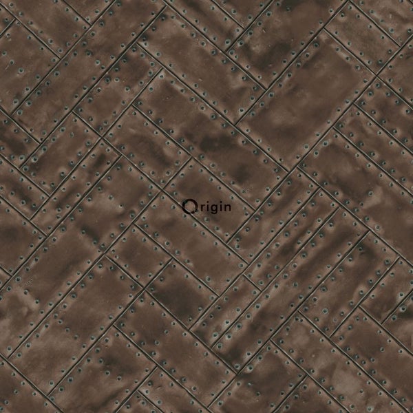 Tapetenmuster mit Nietendesign im Fischgrätmuster