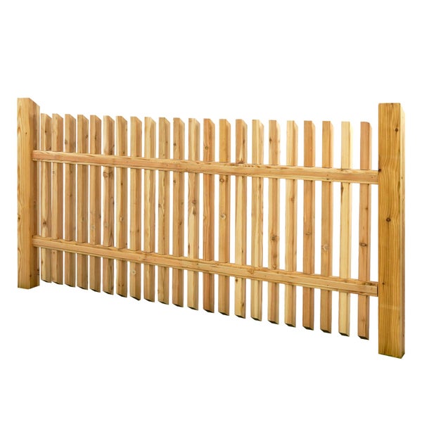 Holzzaun-Element mit Latten und Querstreben