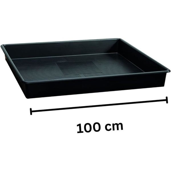 Hart-Plastik Pflanzenschale 100x100x12 cm – Wasserdicht, wetterbeständig & vielseitig für Haus, Garten & Auto