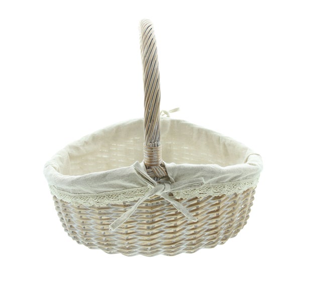 FRANK FLECHTWAREN | Einkaufskorb Vintage, WEIDE, ca. 37 x 30 x 13 cm, GH 35 cm