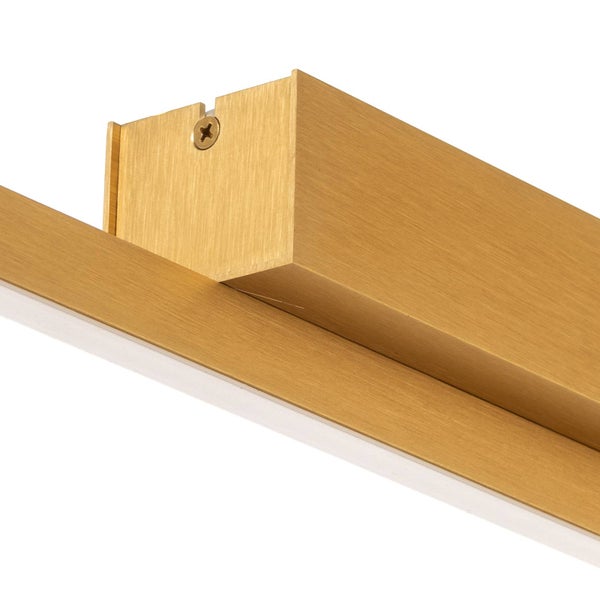 quitani LED Deckenleuchte Talon dimmbar (Modern) in Gold / Messing aus Aluminium (1 flammig, ) - Lampe Deckenlampe Küchenleuchte