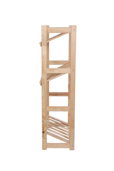 PROREGAL Getränkekistenregal SPREEWALD HxBxT 124x70x33cm 3 Ebenen Massives Kiefernholz Natur