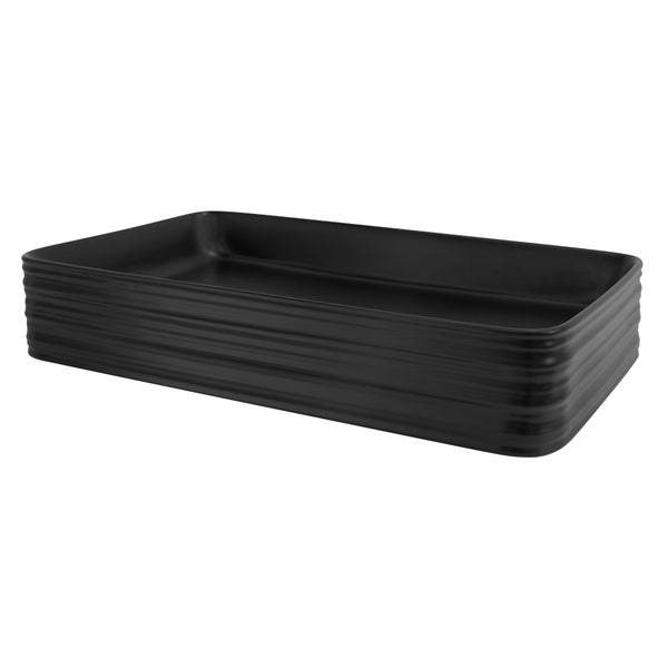 ML-Design Waschbecken aus Keramik in Schwarz matt 68x38x12 cm Eckig, Moderne Aufsatzwaschbecken, Design Waschtisch Aufsatz-Waschschale Waschplatz Handwaschbecken, für das Badezimmer und Gäste-WC