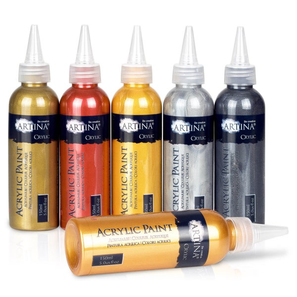 Artina Metallic Crylic Acrylfarbenset 6x150 ml