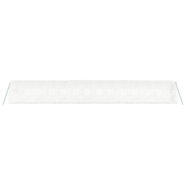 Gewächshaus mit Stahlrahmen Weiß 28 m² 14x2x2 m
