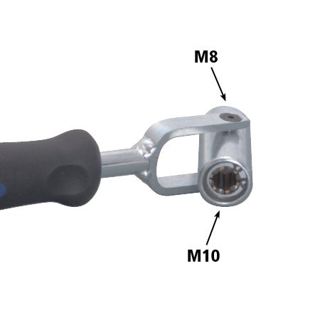 Gewindebolzendreher für M8 und M10 Gewinde mit ergonomischem Griff.