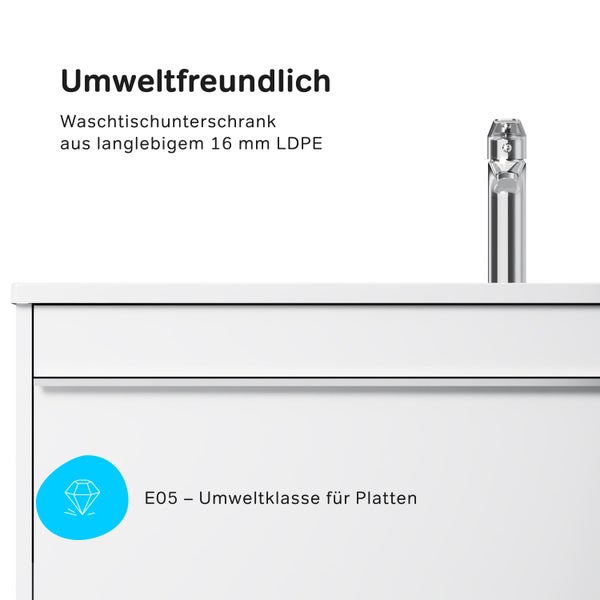 Waschtischunterschrank aus langlebigem 16 Millimeter LDPE mit Umweltklasse für Platten E05