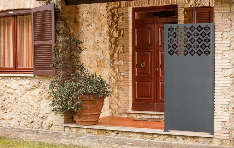 Sichtschutzwand ELEO Romna 60 x 158 cm - Metall pulverbeschichtet anthrazit