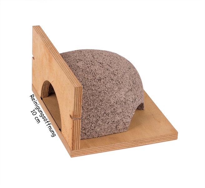 Schwalbennest aus Holzbeton mit Reinigungsklappe, 10 cm Öffnung