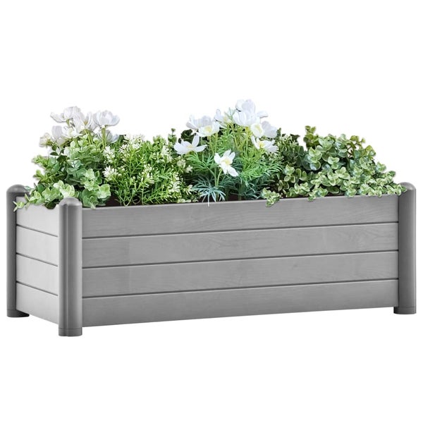 Garten-Hochbeet PP Steingrau 100x43x35 cm