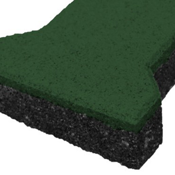 Gummiklinker - 43 mm - Grün - 20x16 cm