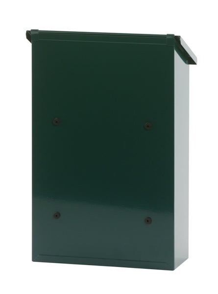 PROREGAL Wandbriefkasten Toledon Mit Schrägdach & Zylinderschloß HxBxT 40 x 27 x 12 cm Einwurföffnung 25 x 4 cm Grün